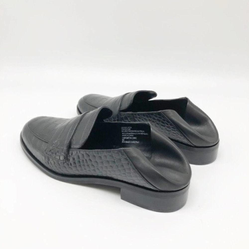 TREASURE & BOND Nox Collapsible Black Croc Loafer - Picture 5 of 7